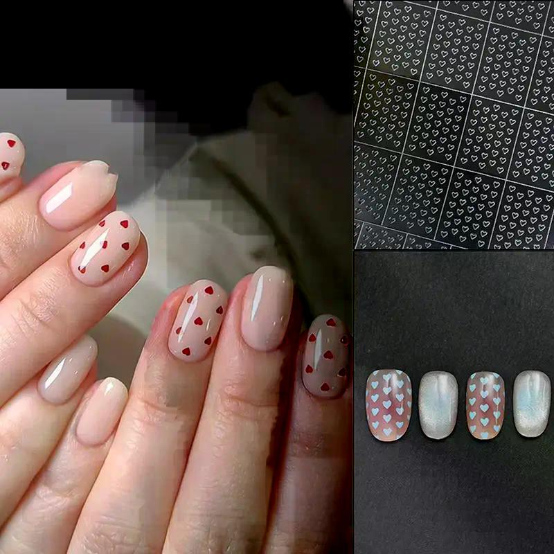 1 Sheet Nail Art Hollow Out Sticker Star Butterfly Love Adhesive Template Stamp Stickers Nail Art Decoration Charm Nail Decals