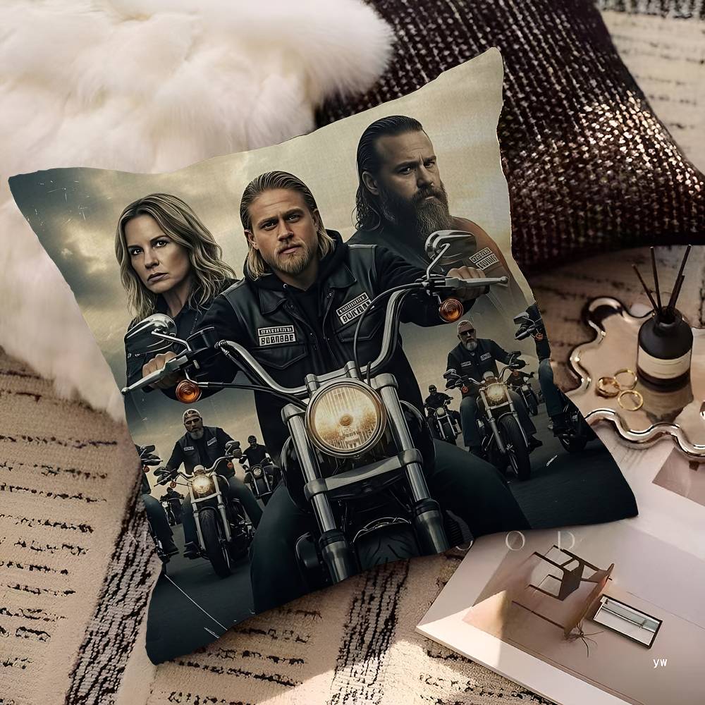Crime Tv Sons Of Anarchy Pillow Cushion Cover Pillowcase Living Room Sofa Home Decor Customized