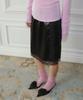 RESIS Lace Satin Midi Skirt [Black]/ Rf3Lsk501