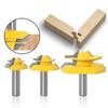 1/3pc Lock Miter 45 Degree Glue Joint Router Bits Glue Joint Set Woodworking Cutter Tenon Cutter for Woodworking Tools 12mm 1/2inch Shank