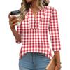 Women's Three-Quarter Sleeve Top, Loose Fit Casual Blouse for Everyday Comfort, Fashion
