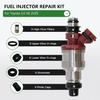 Updated Fuel Injector repair kit Includes O-rings, Pintle Caps, Filters Replacement Set Fit for Toyota 3VZE 3.0 V6 Engines For 4Runner T100 Pickups