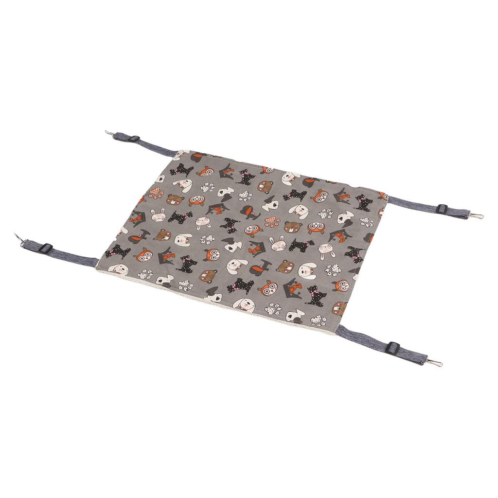 Cat Hammock Soft Comfortable Warm Pet Double Layer Plush Hammock for Rabbits Kittens Hamsters Puppies Ferrets M White