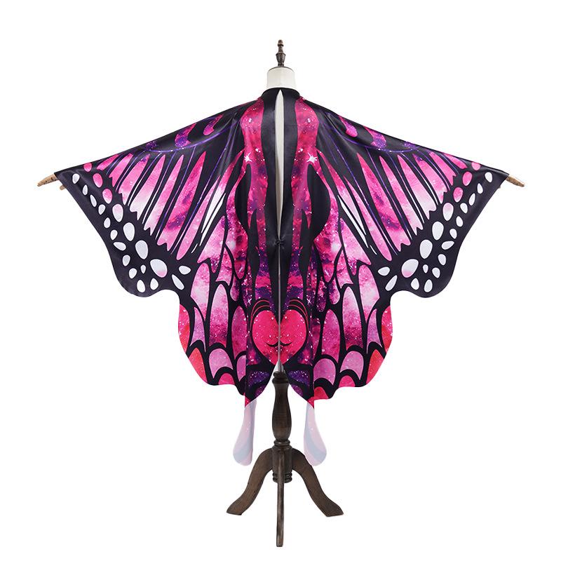 

Gradient Butterfly Wing Cape Halloween Cosplay Costume XXL
