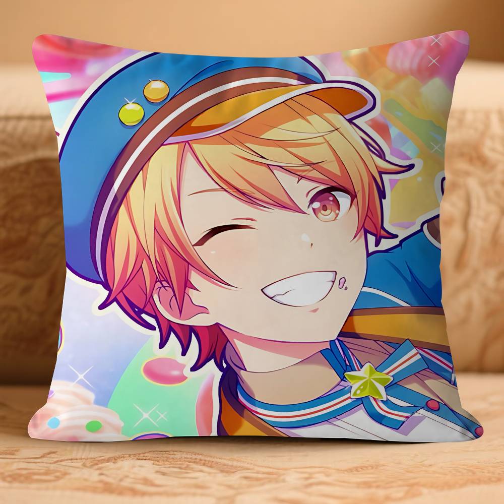 TenmaS T-Tsukasa Cartoon Kissenbezug Abnehmbarer Waschbarer Kissenbezug – Ganzjährig Weiches Leinen
