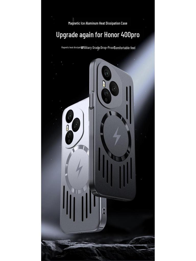 Honor 400 Magnetic Full Coverage Phone Case - Metallic Finish for Men and Women