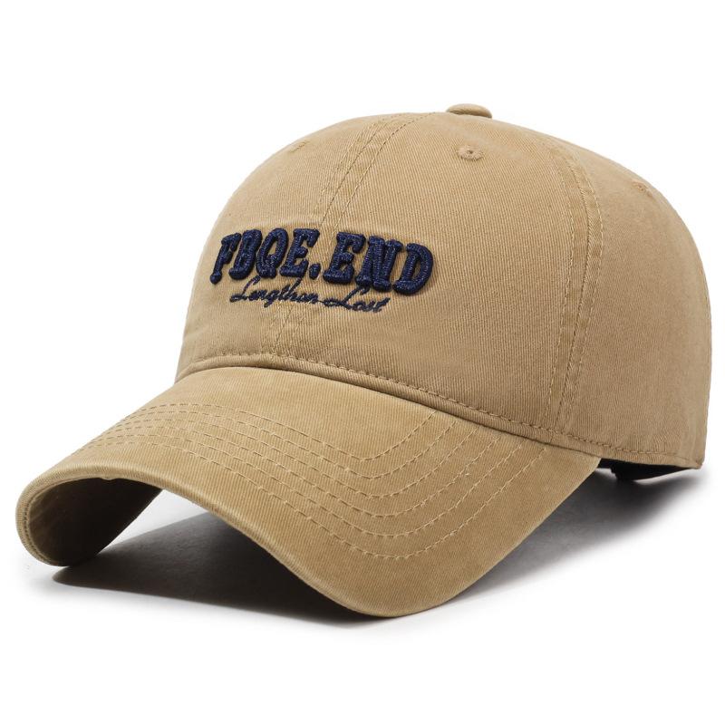 

Бейсболка женская хлопковая кепка с вышитыми буквами, широкополая шляпа от солнца хаки