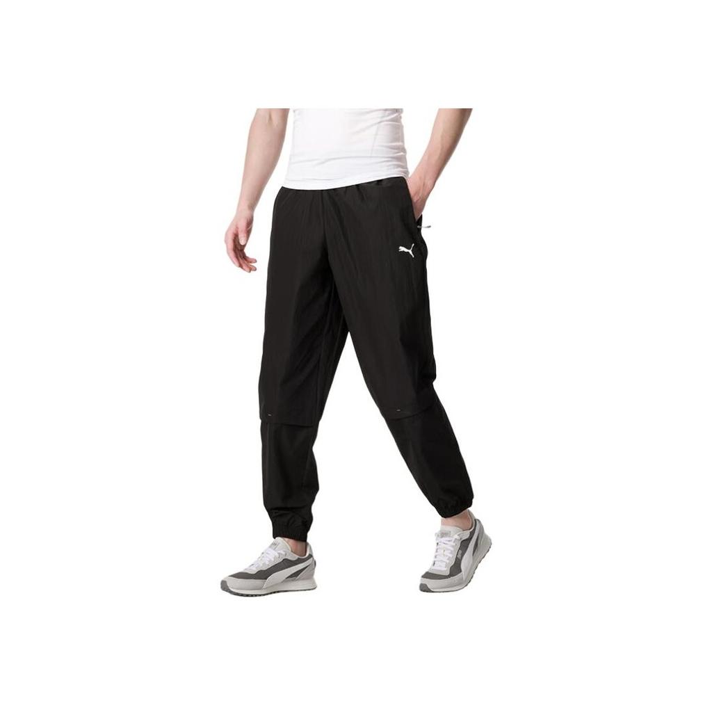 Puma Solid Color Breathable Comfortable Casual Pants Men bottoms Black 628373-01