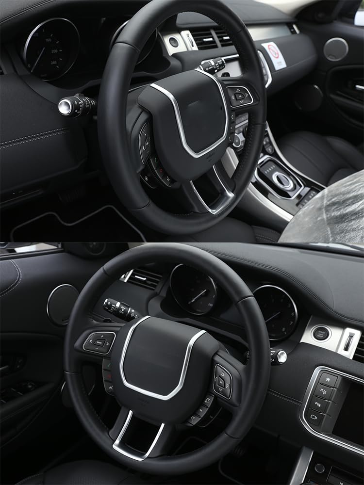 DIYUCAR Rattpanelsöverdrag för Land Rover Range Rover Evoque 2012-2018, Självhäftande Rattöverdrag, Panel för Interiör, Anpassade Biltillbehör