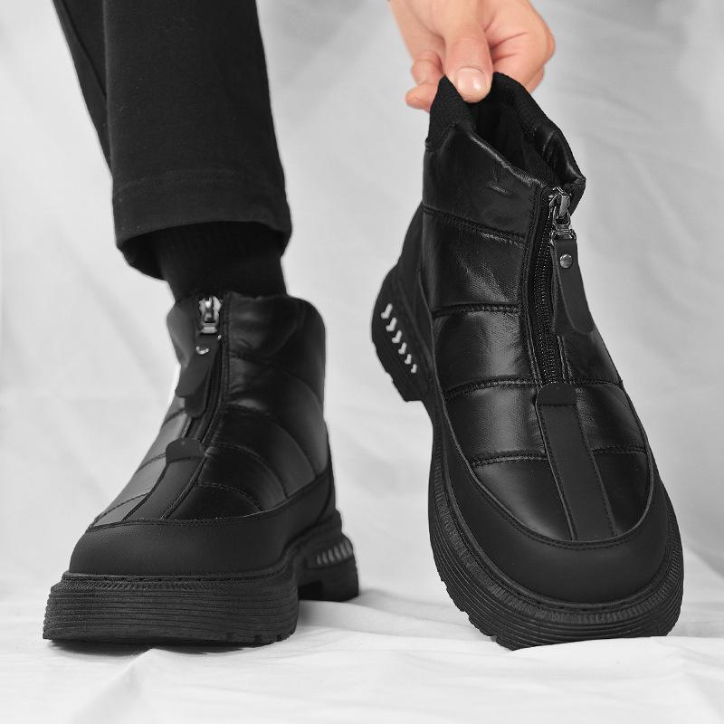 Shoes for Men Winter Thickened Down Cloth Casual Mens Shoes High-quality Platform Boots High-top Tooling Shoes Zapatillas Hombre