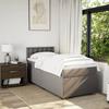 Maison Exclusive - Sommier à lattes de lit avec matelas Taupe 80x200 cm Tissu