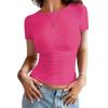 European and American Short Slim Round Neck Short-sleeved T-shirt