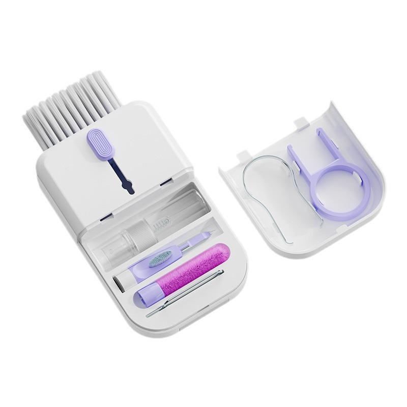 Multifunctional Cleaning Brush Set: Keyboard, Camera, and Earphone Cleaner.
