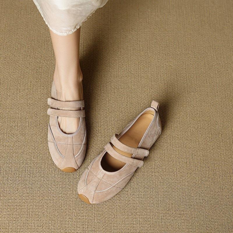 Sports Mary Jane Shoes Women's Casual German Training Shoes Soft-soled Ballet Flat-soled Inner Height-increasing Single Shoes