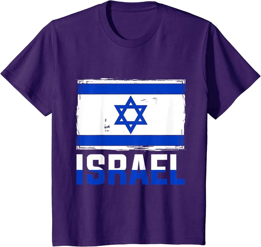 Israel Flagge T-Shirt 100% Baumwolle Rundhals Sommer Kurzarm Lässig Herren T-Shirt Größe S-3XL