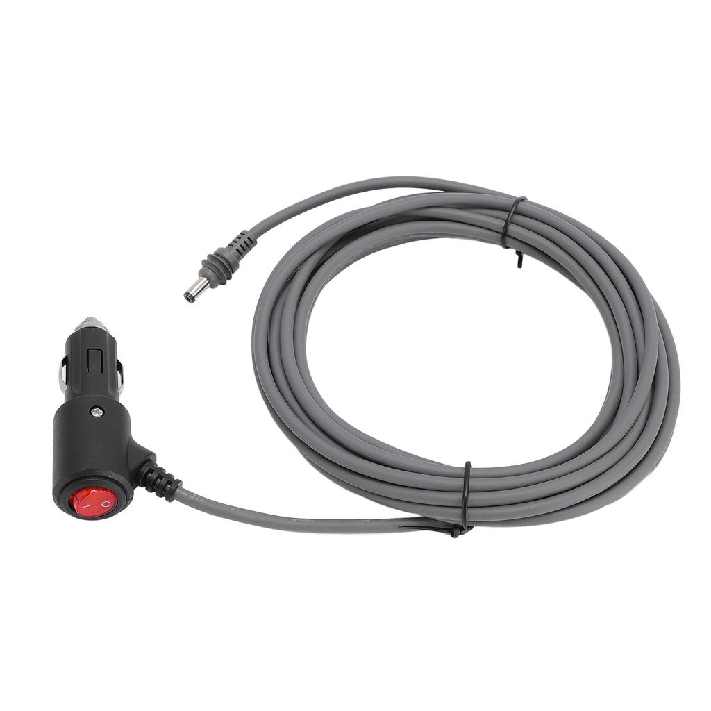 DC Car Power Cable for Mini 16ft 12V 24V 18AWG Water Resistant Cigar Lighter Power Supply Cable with Switch for RV Car