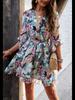 Elegant Lace Printed Dress for Women Spring Summer by Diyun
