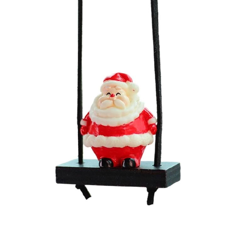 

Resin Swinging Santa Christmas Decoration For Car Mirror Home Office Festival Decoration