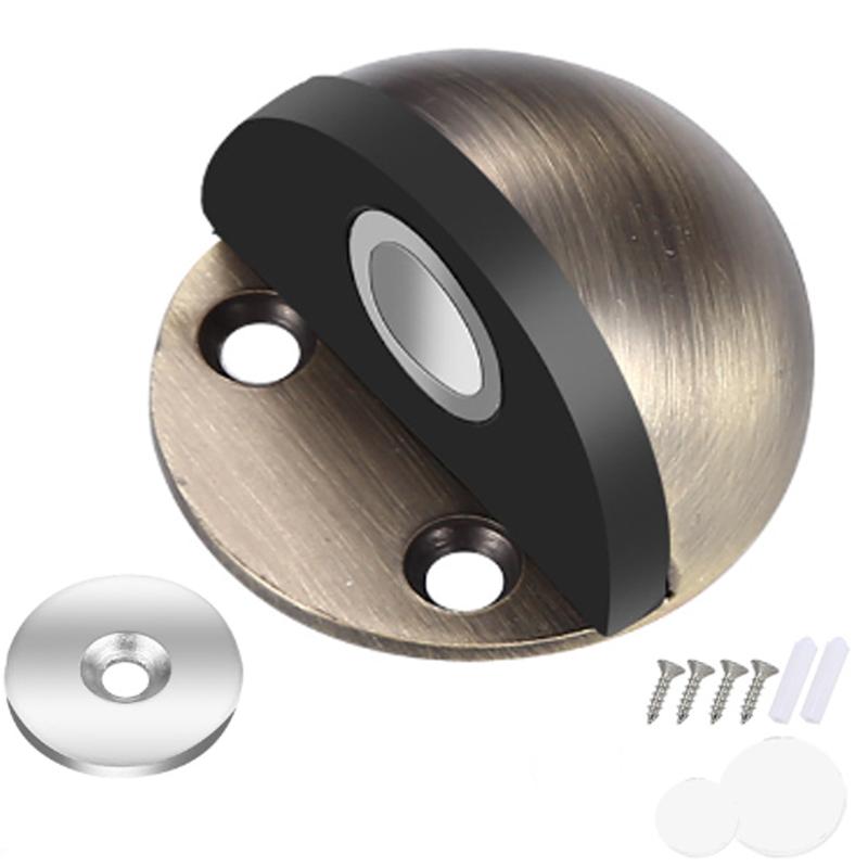 1-5Pcs Non Punching Sticker Hidden Stainless Steel Rubber Door Stopper Door Holders Catch Floor Mounted Nail-free Door Stops