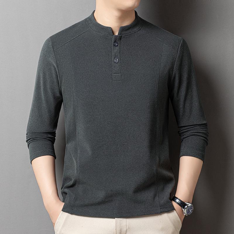 Men s High Quality Fleece Hoodie - Solid Color Long Sleeve Business Casual Top L