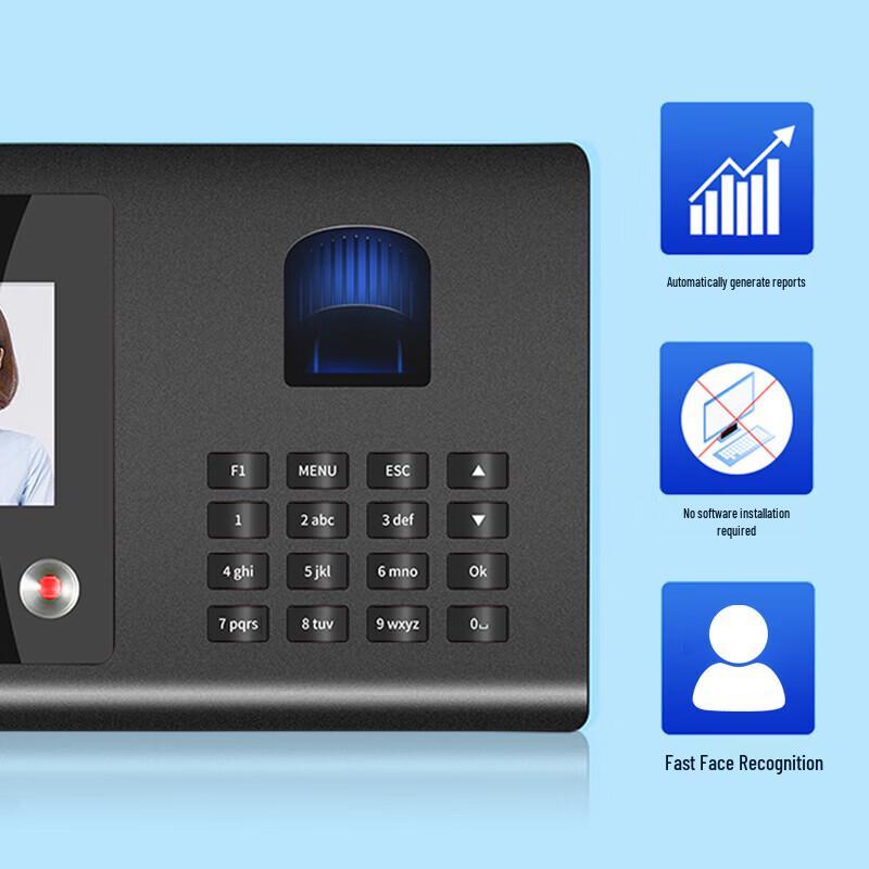 Youku Biometric Attendance System CN plug (adapter included)