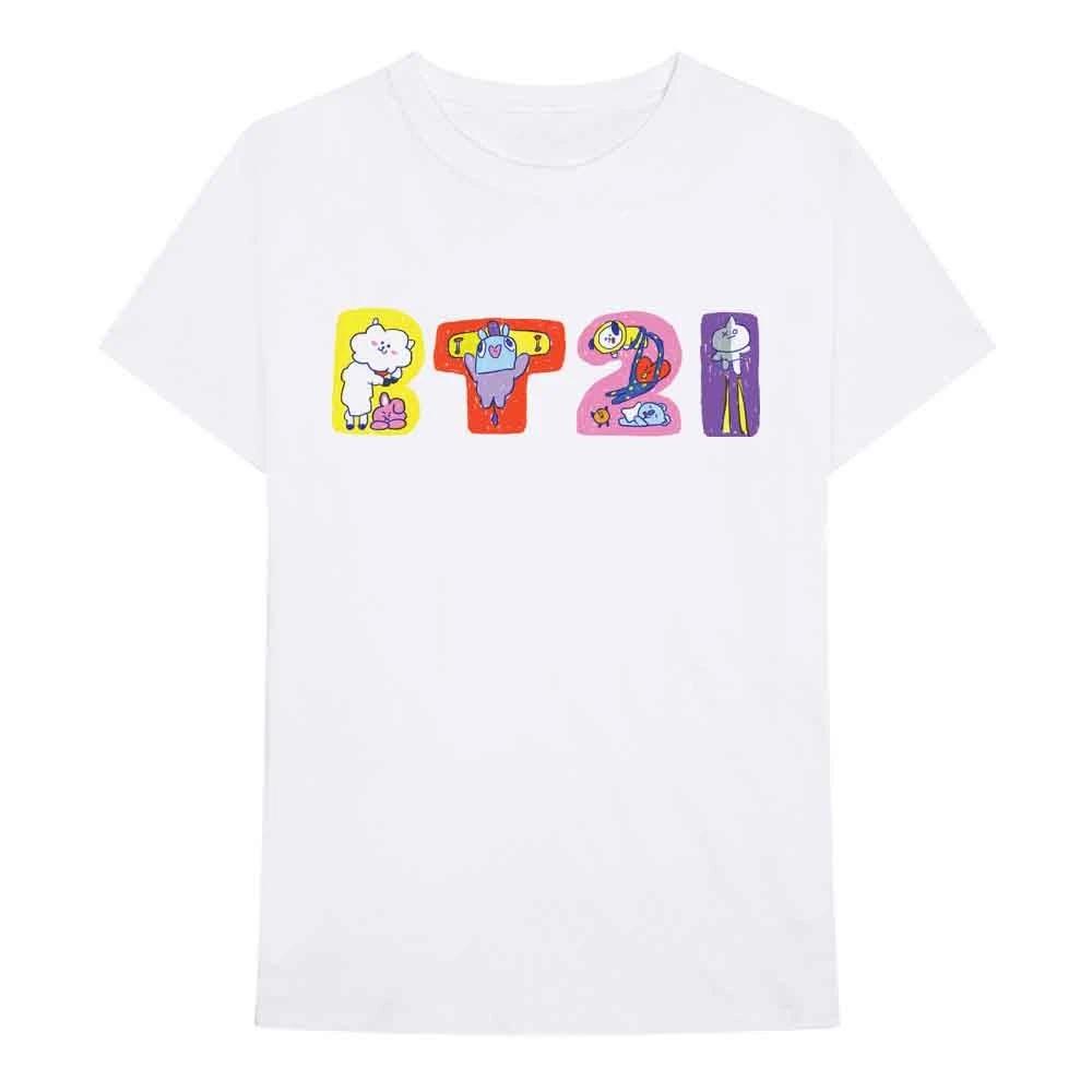 Bt21 Doodle Letters Unisexs Tshirt L
