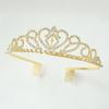Summer New Water Diamond Crown Handcrafted Jewelry Crystal Headwear  Bride's Crown  Golden European and American Crown Headwear for Women