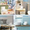 Dustproof Flushable 1pc Sealed Wipes Dispenser Easy To Clean, Space Saving for Desk, Office, Kitchen, Bathroom Vanity