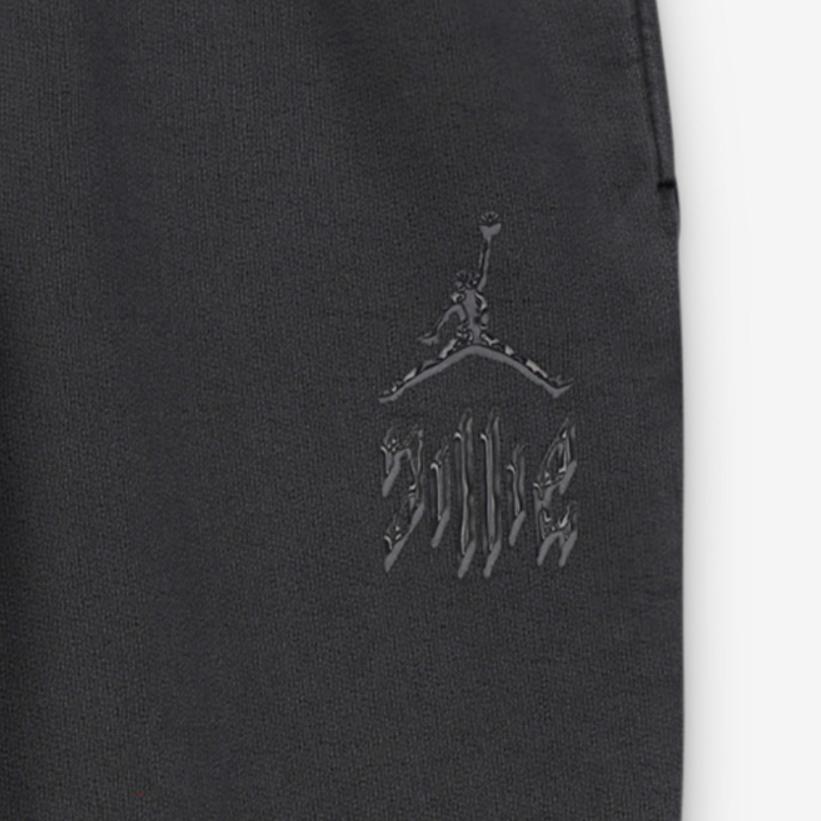 Jordan x Billie Eilish SS23 Logo Print Fitted Track Pants Women Bottoms Black DV7361-010