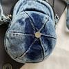 Small Mobile Phone Bag Hat Pattern Women's Shoulder Bag Mini Denim Crossbody Bag Coin Purse