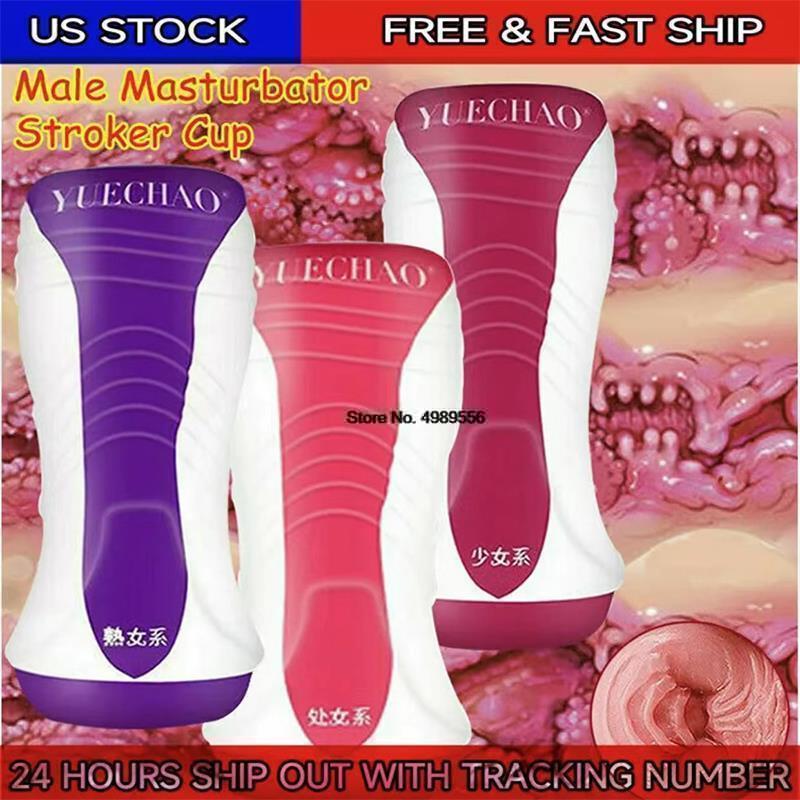 Aircraft Cup Pussy Adult Supplies Oral Machine Male Masturbation  for Men Realistic Silicone Vagina 18 Automatic Man