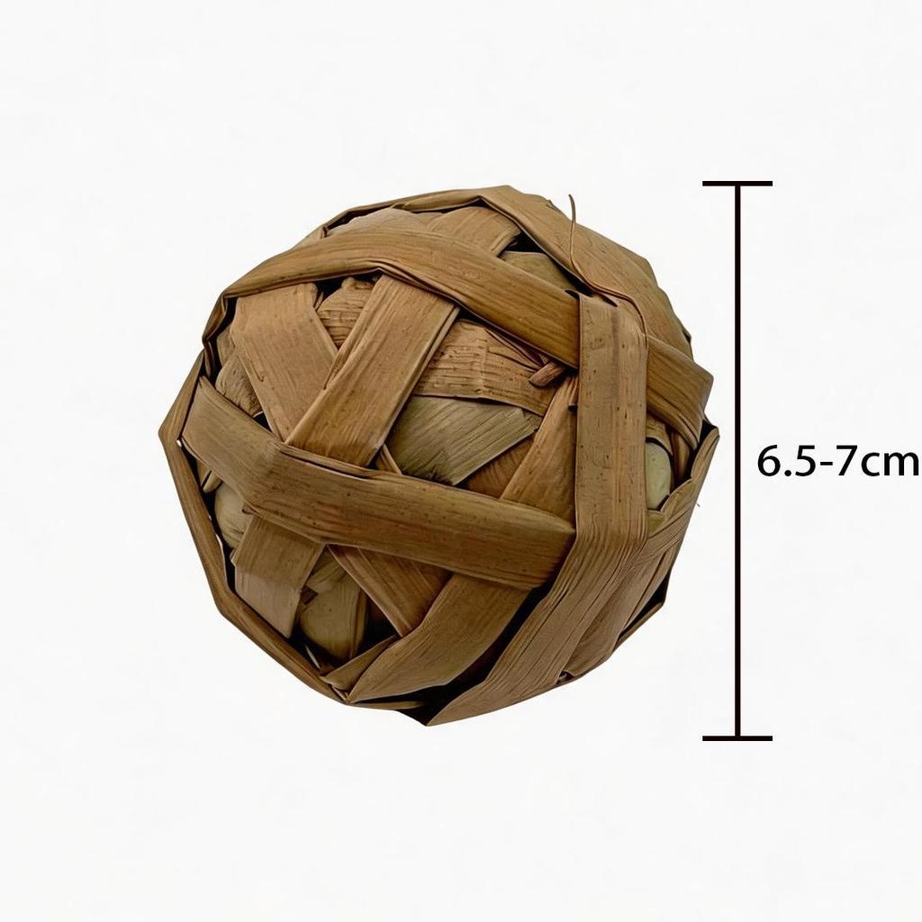 Natural Handmade Woven Rattan Teething and Chew Toy for Rabbits, Hamsters, and Chinchillas - Boredom Relief Ball