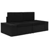 Day and Night - Day and Night Black Synthetic Rattan 2 Seater Sectional Sofa