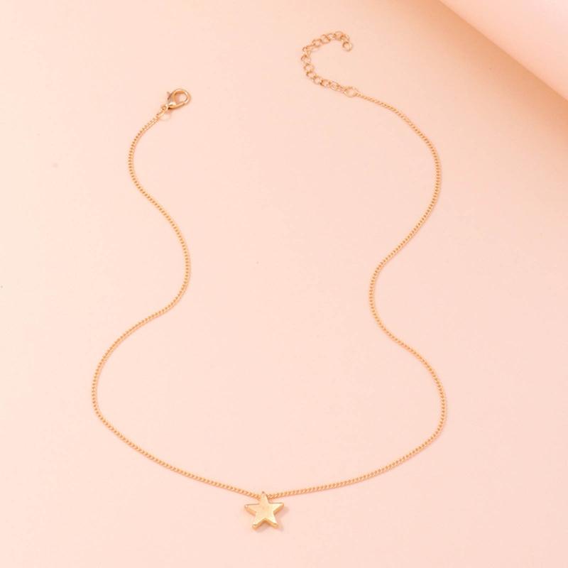 Unique Star Shaped Necklace Hip Hop Eye-catching Pentagrams Sweater Chain Summer Grunge Star Necklace Y2K Jewelry