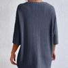 New Fashion Casual Solid Color Spring Round Neck Loose Women's Shorts Set