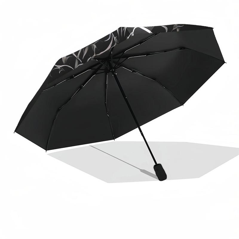 1pc Gothic Rose Design Umbrella with Plastic Handle,Suitable for All Seasons UmbrellaPT573
