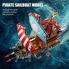 916PCS Pirate Ship Building Blocks Set Assemble Bricks Toys with LED Bricks Model Desktop Decoration Gifts For Kids