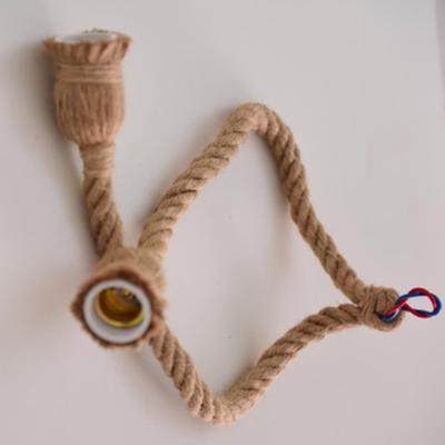 E27 Led Pendant Lights Vintage Hemp Rope Decor Hanging Lamp Creative Retro 50CM 100CM Industrial Lamp 220V Single