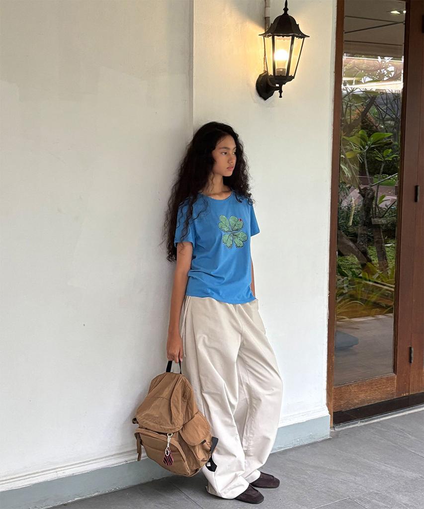 Yansisi Clover 90S T-Shirt - Blue