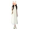 French White Sleeveless Dress Children's Summer New Small Coffee Break Thin Vest Long Dress