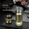 TOMIC TG80708 Double-Layer Glass Tea Infuser Bottle