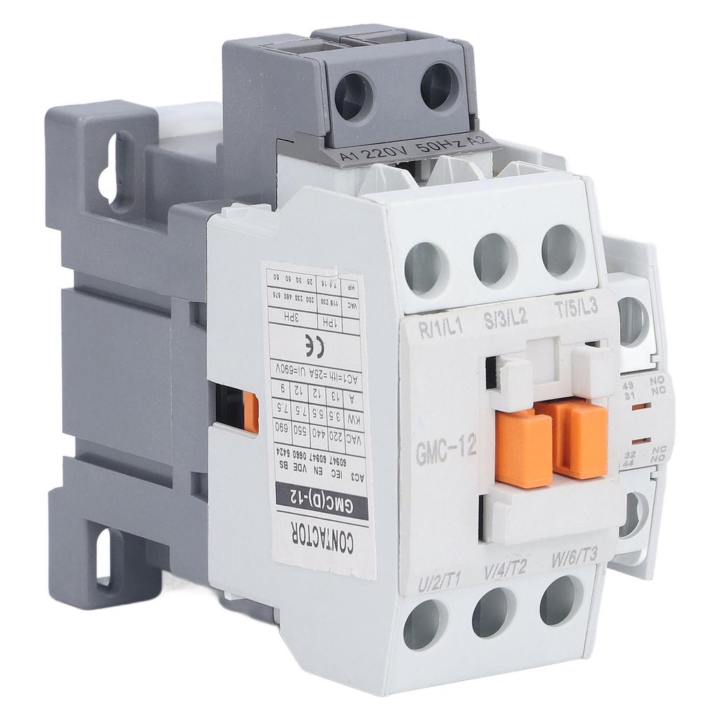 AC Contactor DIN Rail Mount Household Circuit Control Contactor 1NO 1NC 220V 50Hz 13A GMC‑12