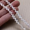Strong light natural freshwater wheat pearl necklace, a luxurious and unique piece that complements any outfit diy Clavicle chain semi-finished