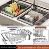 TLXT Telescopic 304 Stainless Steel Drain Basket & Vegetable Washer with Chopstick Holder
