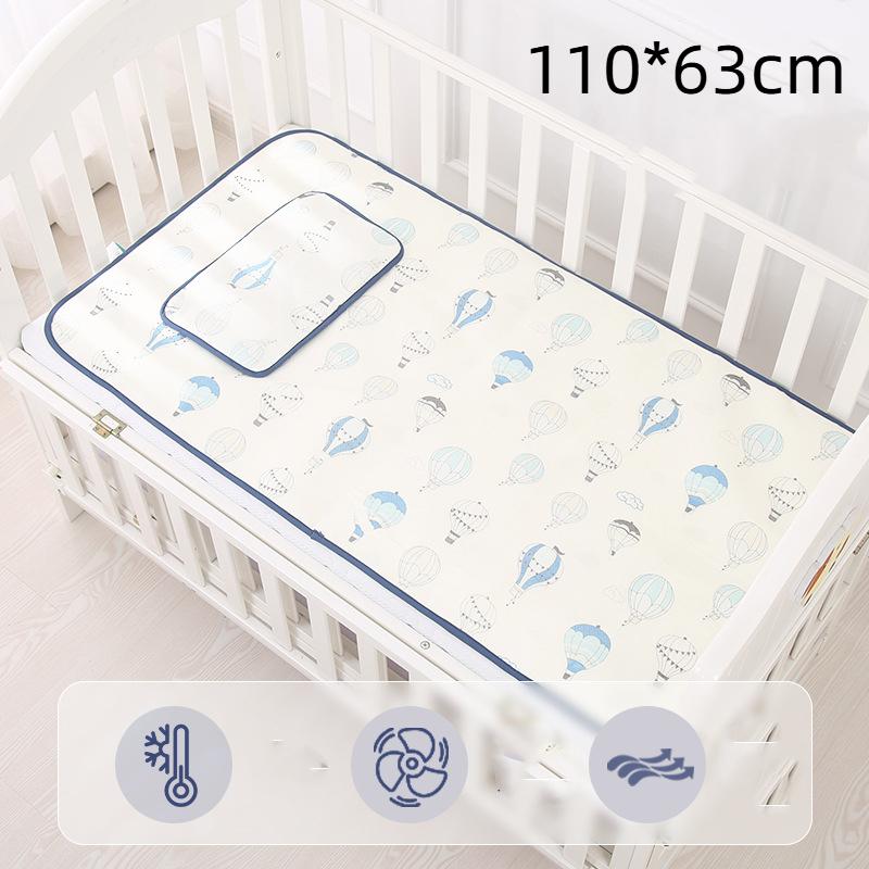 Baby Cot Mat Ice Silk Summer Breathable Baby Cartoon Mat Children's Breathable Ice Silk Mat Kindergarten Nap Mat