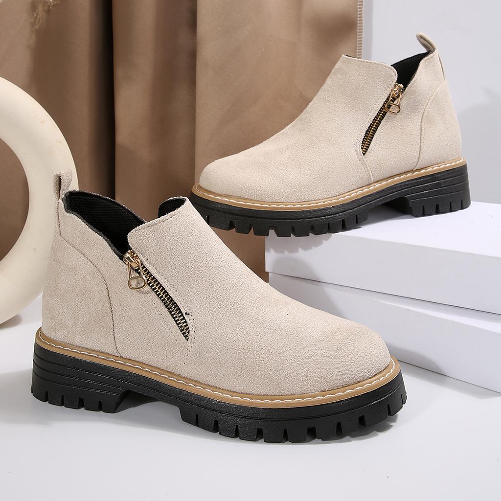 Women Shoes Casual Black Sleeve Boots Outdoor High Top Wedding Shoes Fashion Women Ankle Boots New Leather Women Chelsea Boots