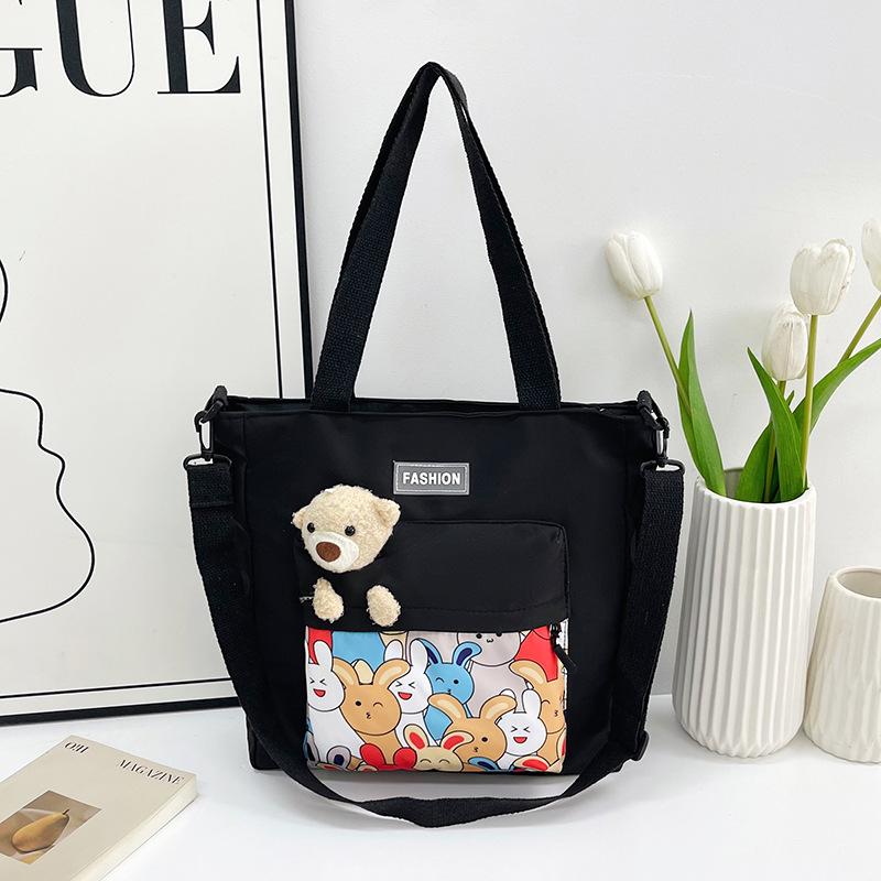 2. New Tote Bag, Cartoon Cute One-shoulder Cross-body Bag, Large-capacity Make-up Bag Trendy Bag for the School Season