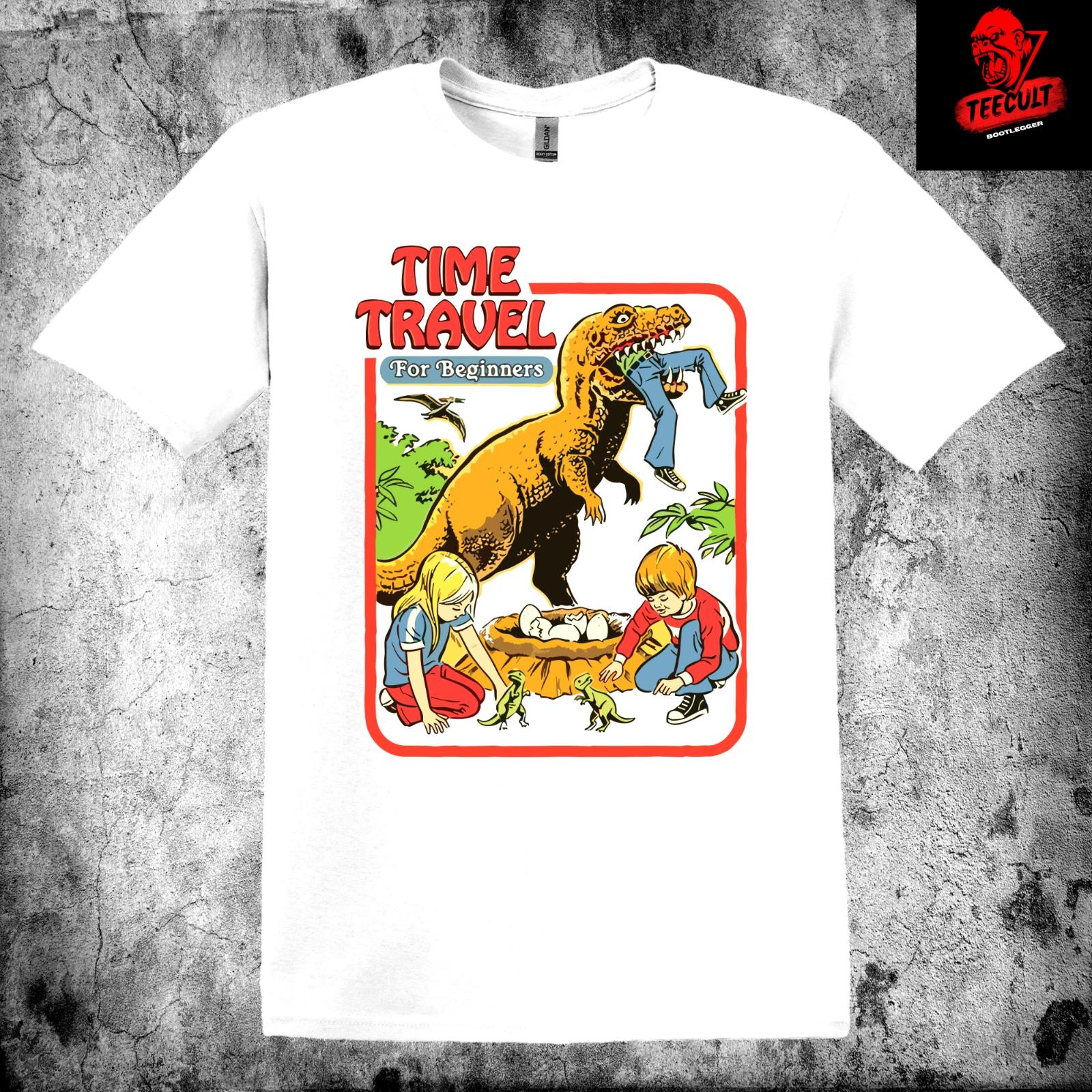 Men s and Women s T-shirts Time Travels For Beginners Steven Rhodes Dinosaur Sci-Fi Retro S