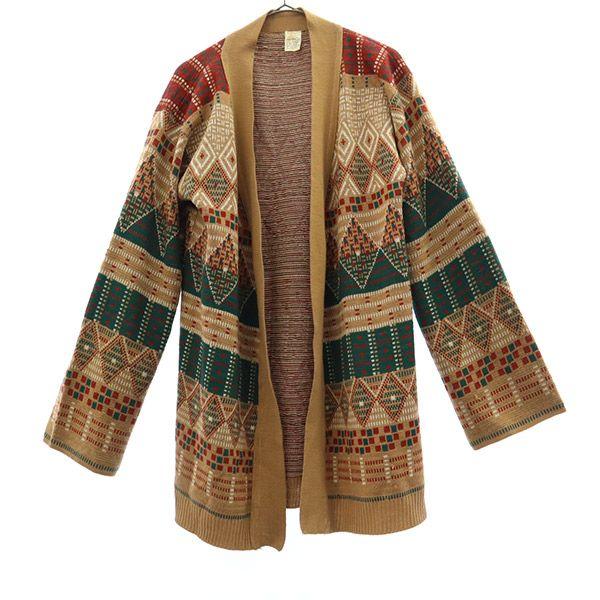 

Общая ручка Вязаный кардиган с длинным рукавом S Коричневый Мужской Б/у