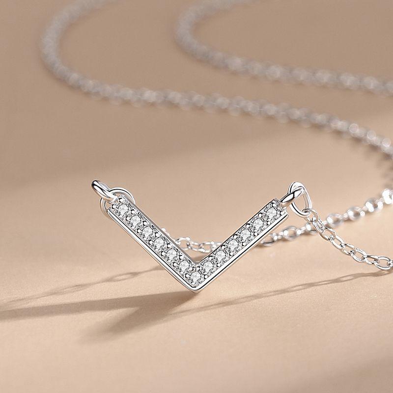 Tancise S925 Sterling Silver Necklace Women Full Pendants Necklaces Simple Personality.